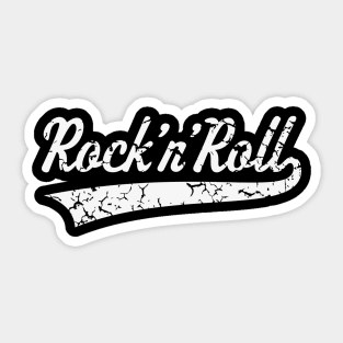 Rock 'n' Roll Vintage White Sticker